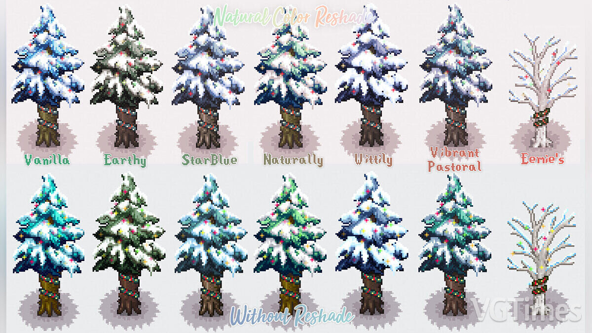 Stardew Valley — Простая анимированная праздничная зимняя елка