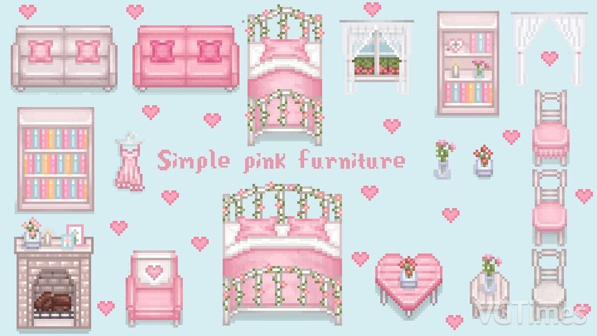 Stardew Valley — Простая розовая мебель