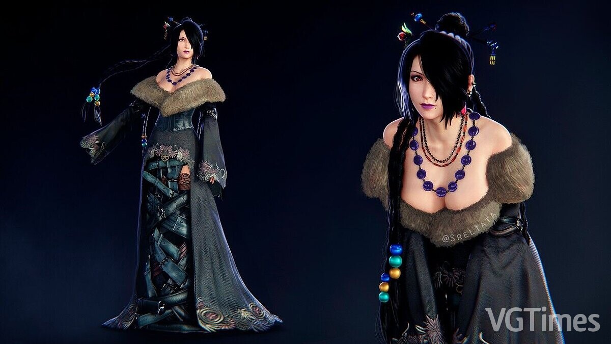 Final Fantasy VII Remake — Тифа в одежде Лулу из игры FFX