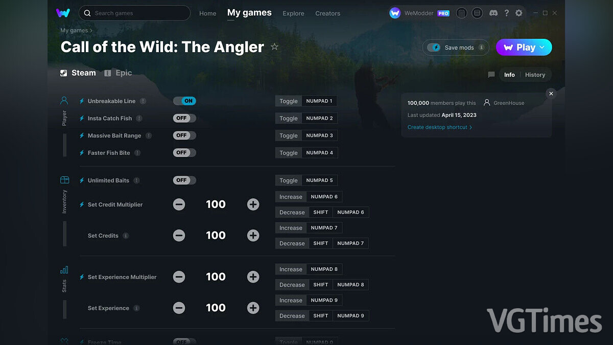 Call of the Wild: The Angler — Трейнер (+12) от 15.04.2023 [WeMod]