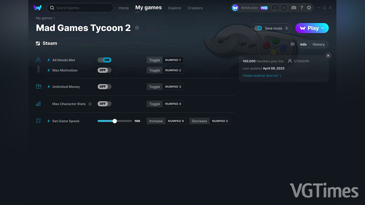 Mad Games Tycoon 2 — Трейнер (+5) от 09.04.2023 [WeMod]