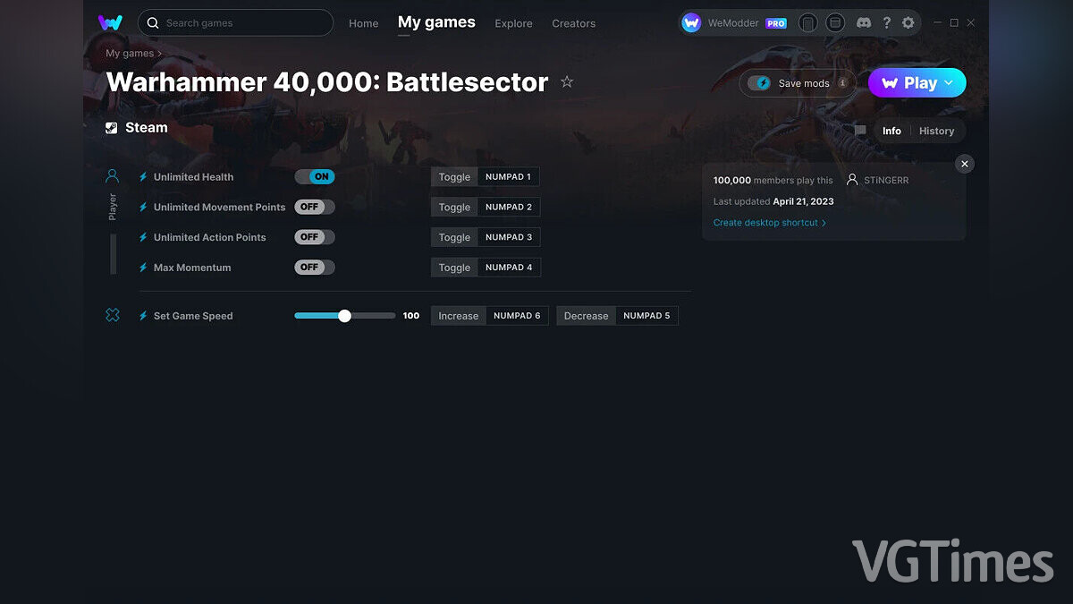Warhammer 40,000: Battlesector — Трейнер (+5) от 21.04.2023 [WeMod]