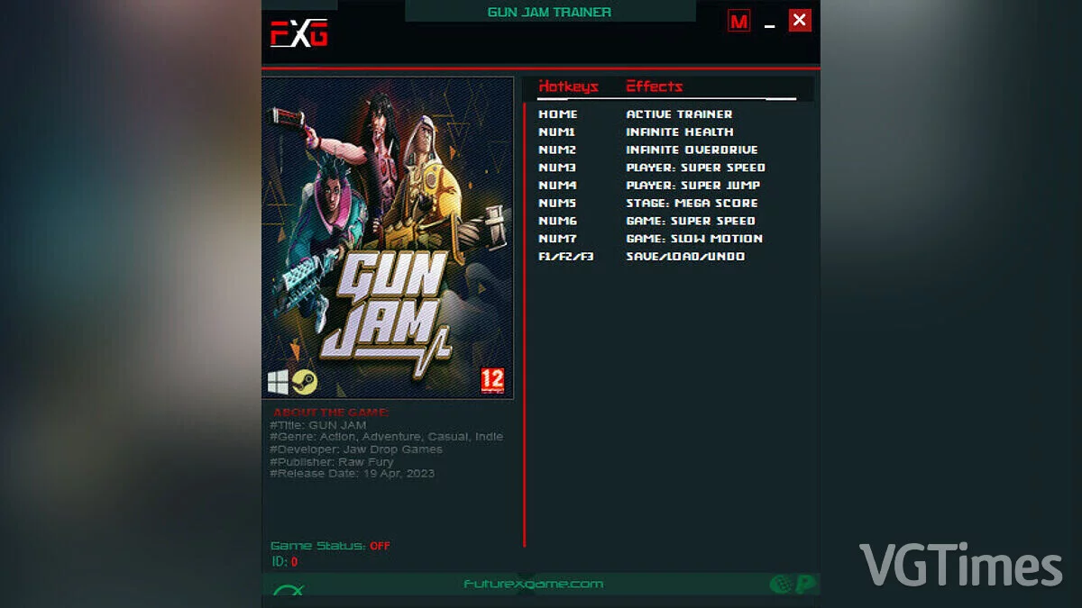 GUN JAM — Трейнер (+8) [1.0.1]