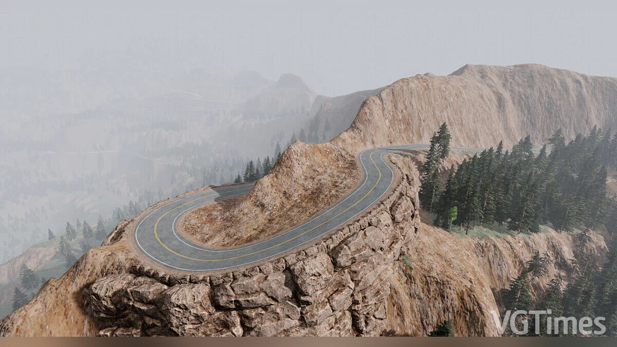 BeamNG.drive — Beam Mountains — узкие горные дороги с крутыми поворотами