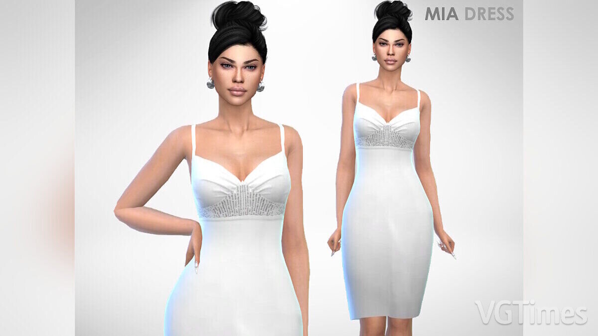 The Sims 4 — Белое платье Мии