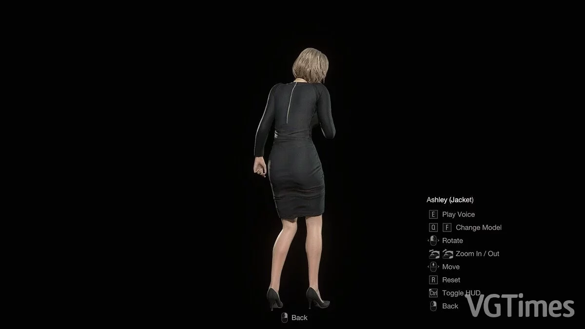 Resident Evil 4 Remake (2023) — Эшли в черном платье