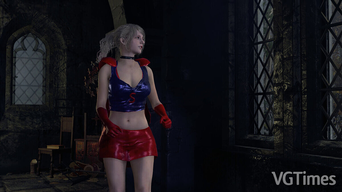 Resident Evil 4 Remake (2023) — Эшли в костюме супергероя