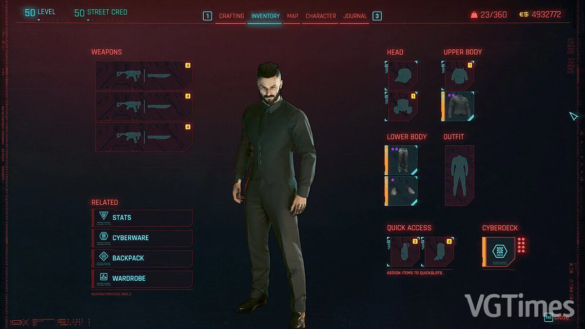 Cyberpunk 2077 — Костюм Джона Уика