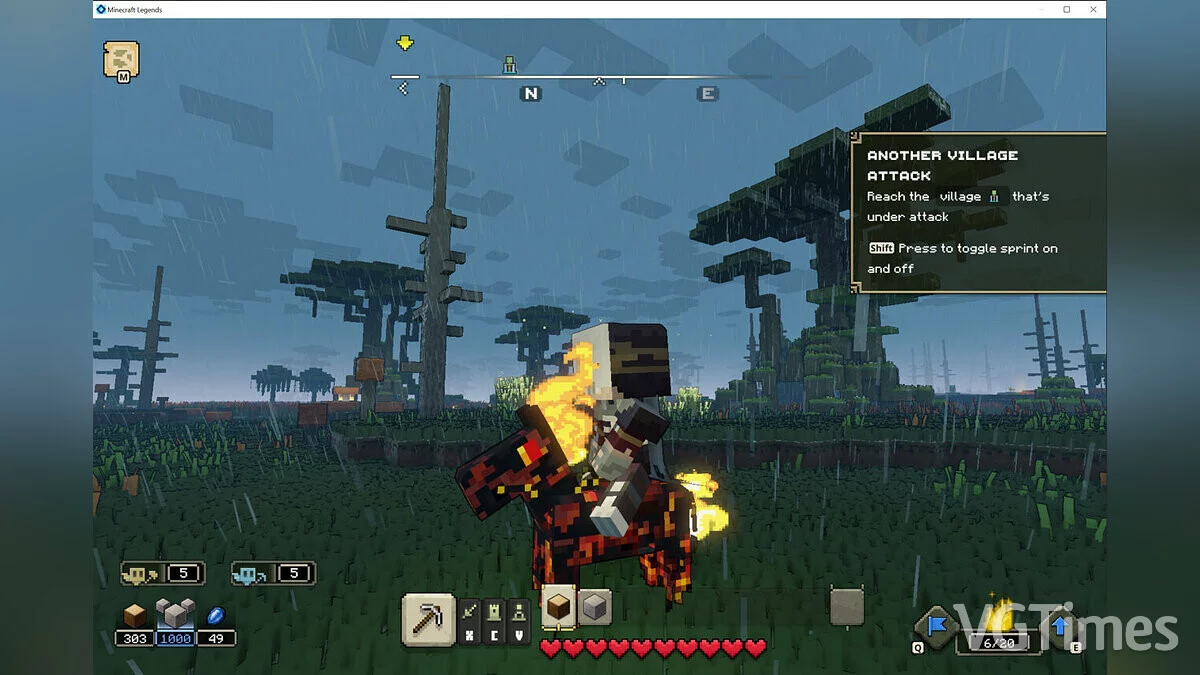 Minecraft Legends — Пламенная лошадь