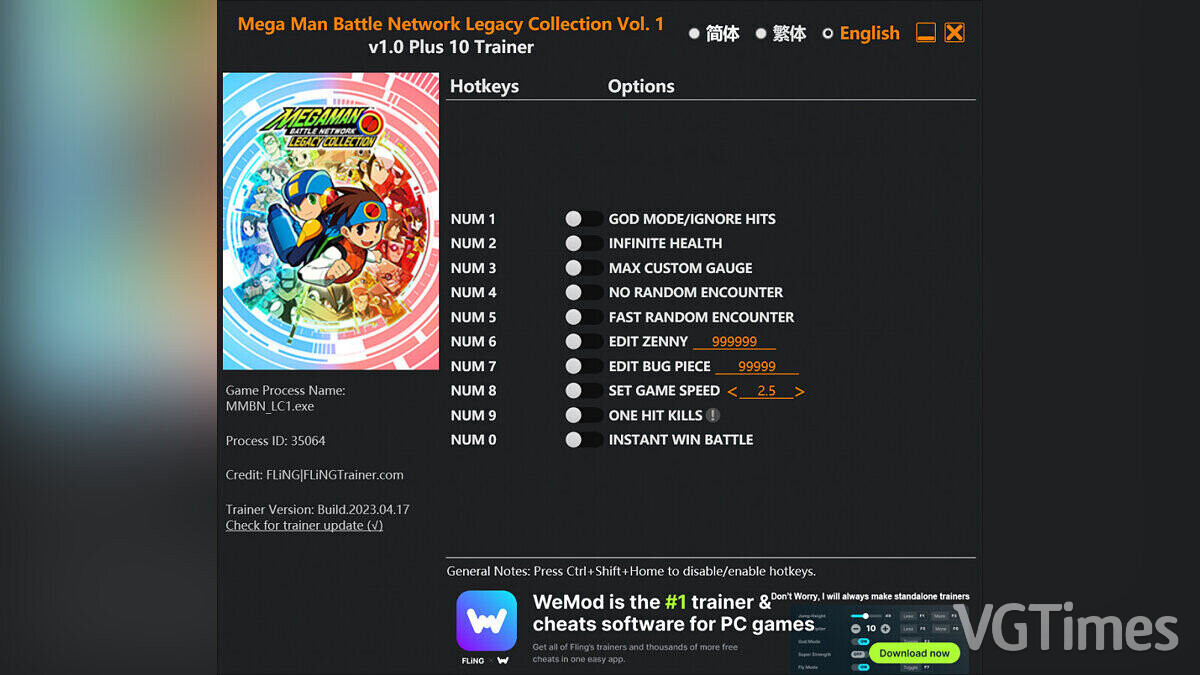 Mega Man Battle Network Legacy Collection — Трейнер (+10) [1.0]