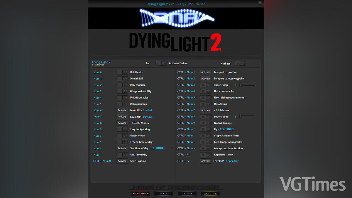 Dying Light 2 Stay Human — Трейнер (+27) [1.10]
