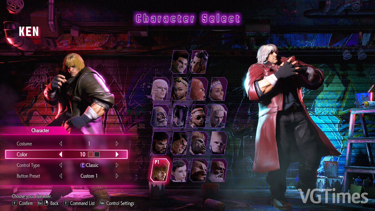 Street Fighter 6 — Экипировка Данте для Кена