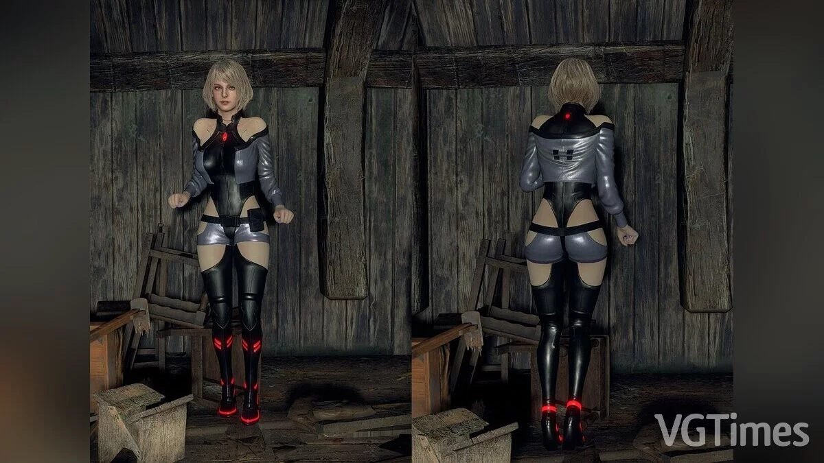 Resident Evil 4 Remake (2023) — Эшли в одежде киберхакера