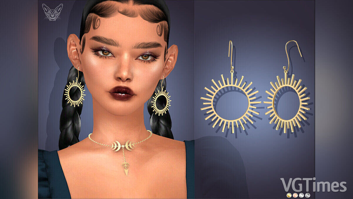 The Sims 4 — Серьги в виде капель солнца