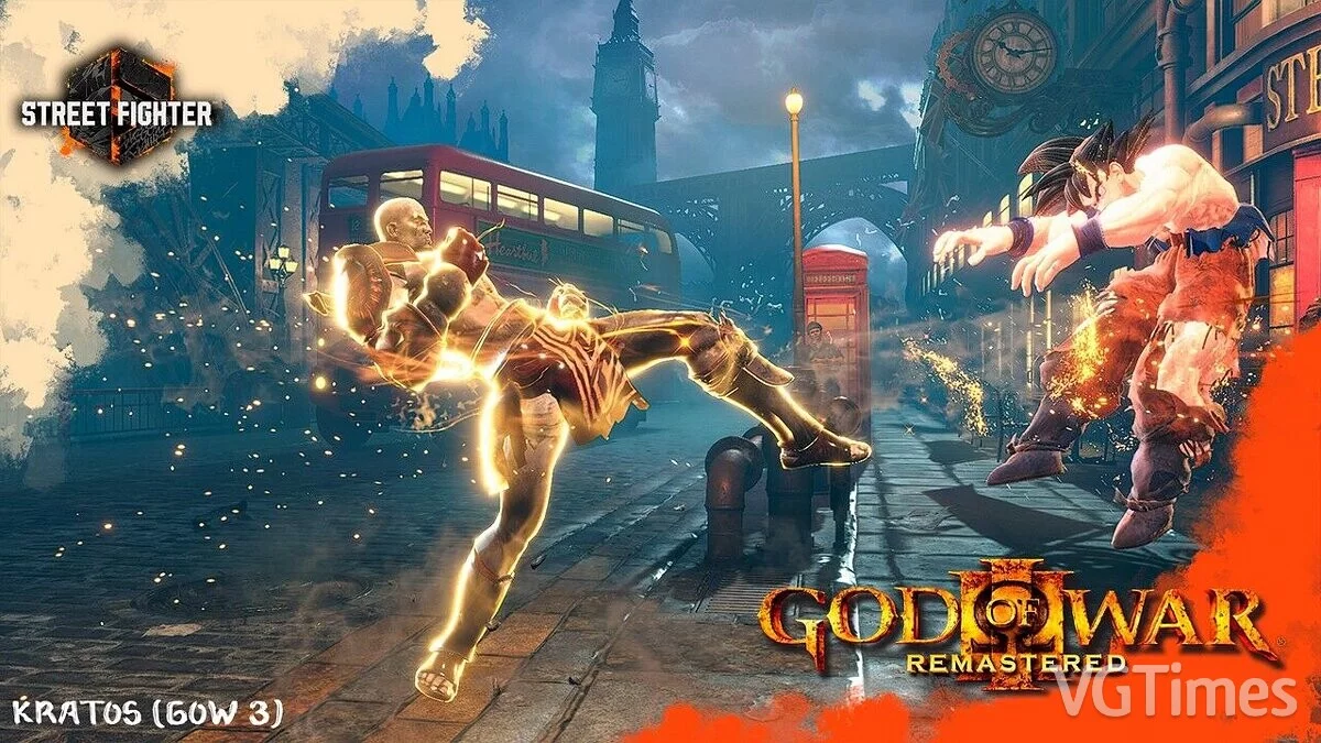 Street Fighter 6 — Кратос из игры God of war 3