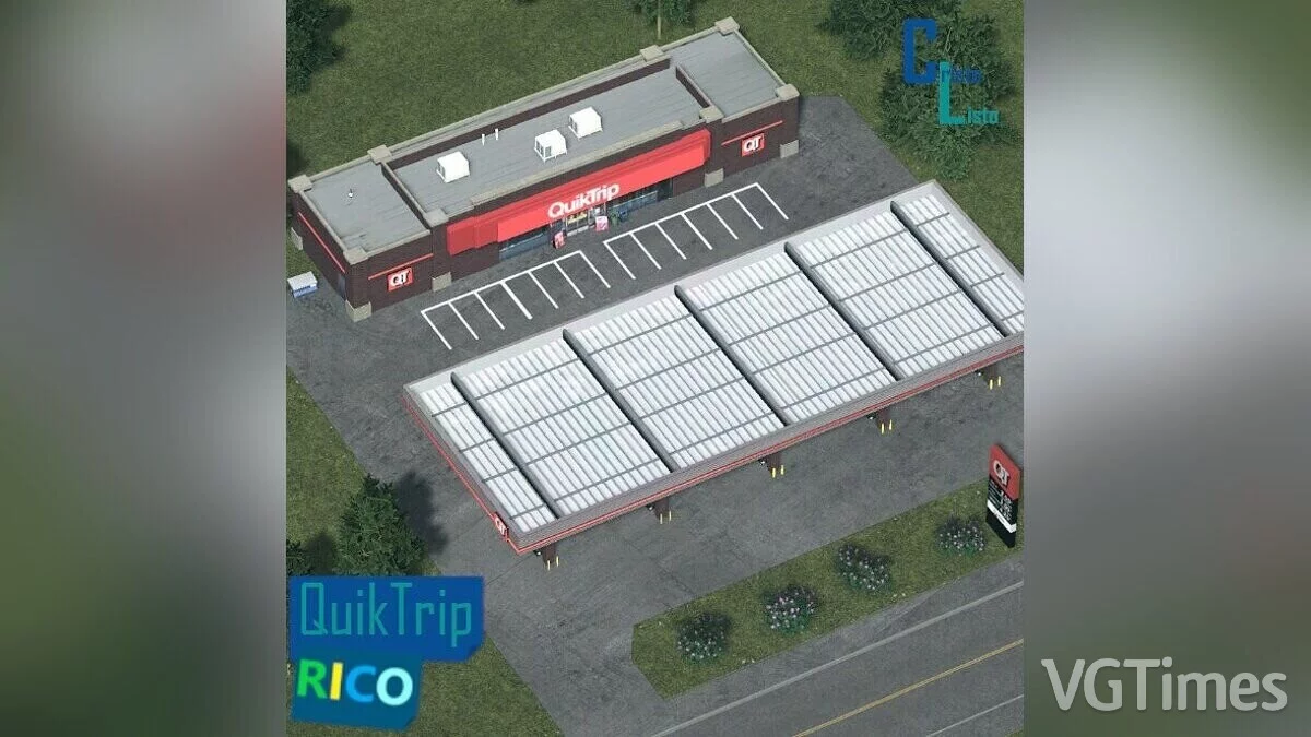 Cities: Skylines — Магазин-заправка QuikTrip