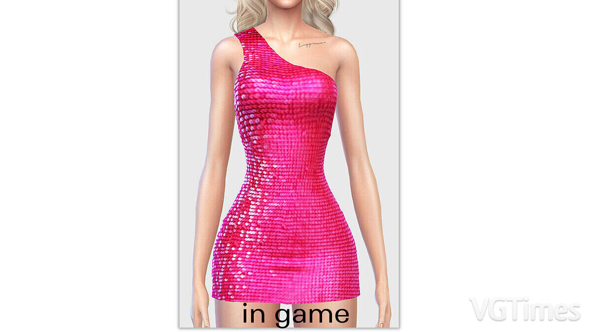 The Sims 4 — Платье на одно плечо с блестками