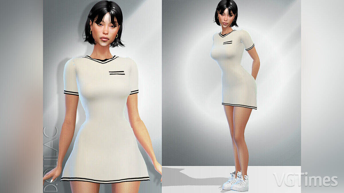 The Sims 4 — Платье с детализацией по линии