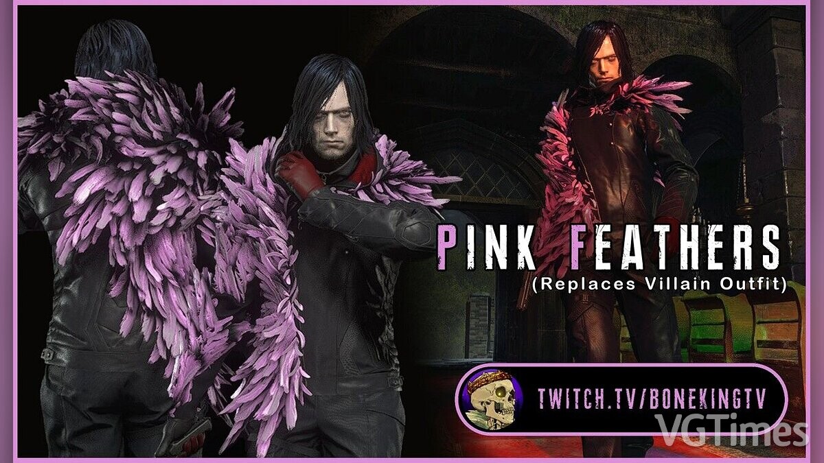 Resident Evil 4 Remake (2023) — Розовые перья для костюма злодея