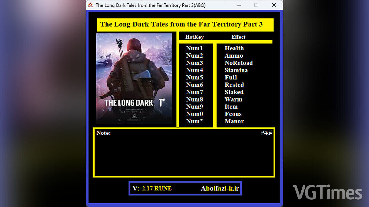 The Long Dark — Трейнер (+12) [2.17]
