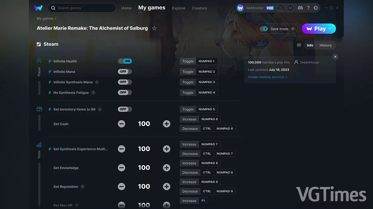 Atelier Marie Remake: The Alchemist of Salburg — Трейнер (+17) от 18.07.2023 [WeMod]