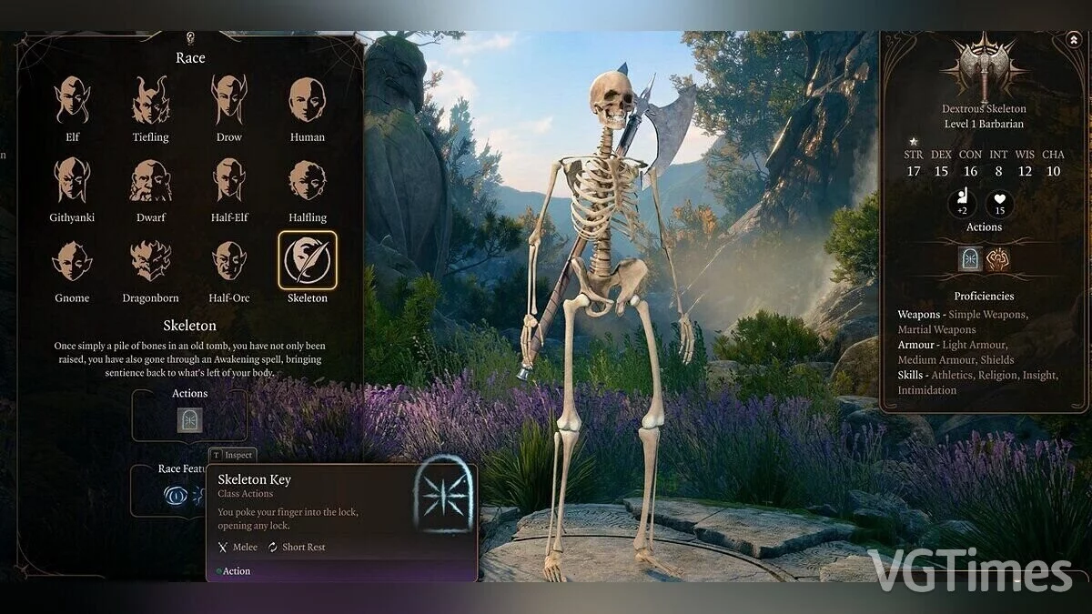 Baldur's Gate 3 — Играбельные скелеты