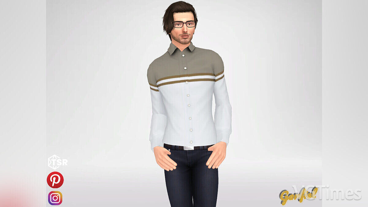 The Sims 4 — Полосатая рубашка