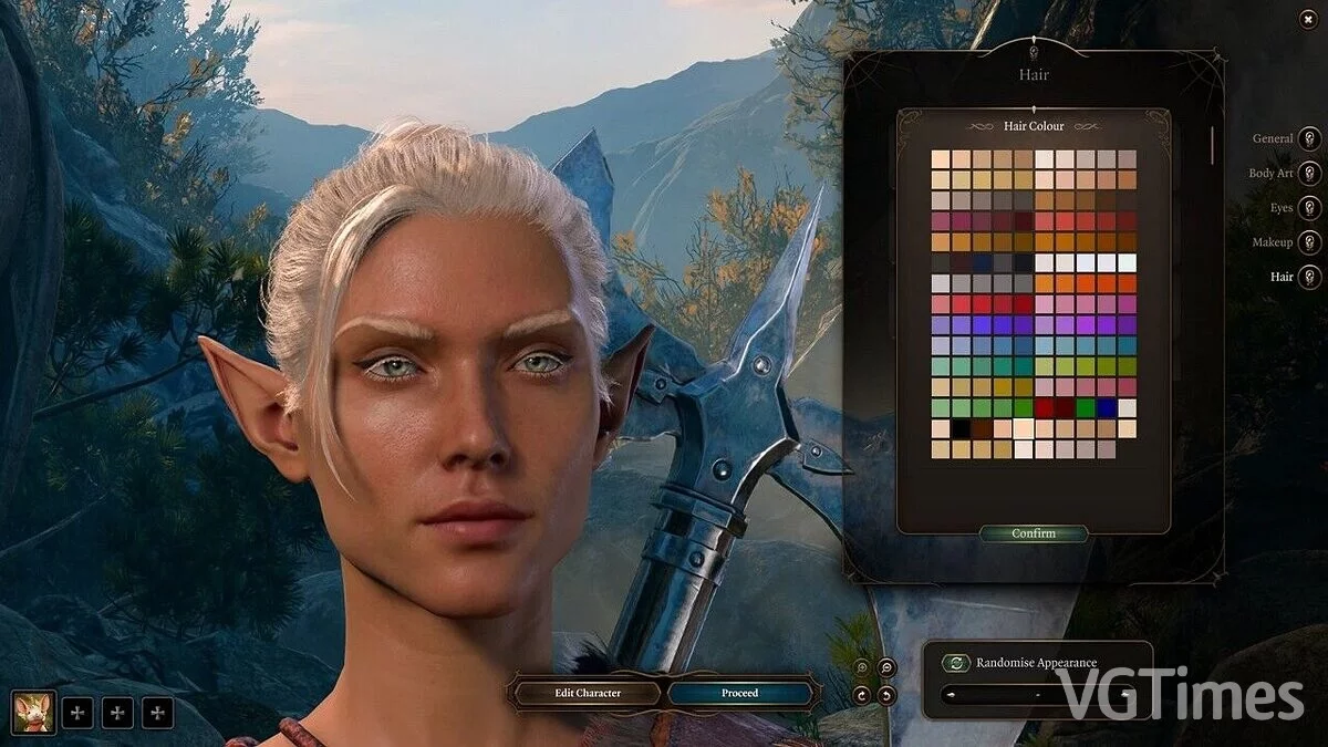 Baldur&#039;s Gate 3 — Светлые тона для персонажа