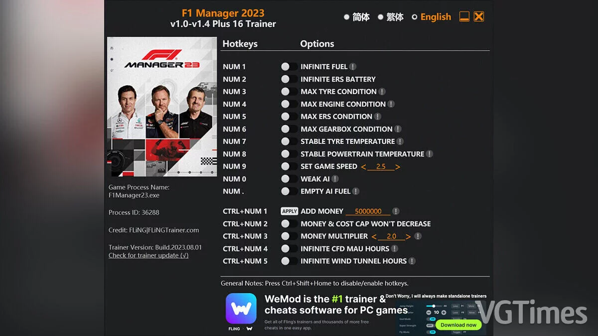 F1 Manager 2023 — Трейнер (+16) [1.0 - 1.4]