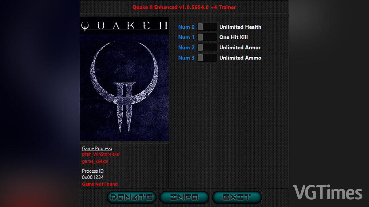 Quake 2 — Трейнер (+4) [1.0.5654.0]
