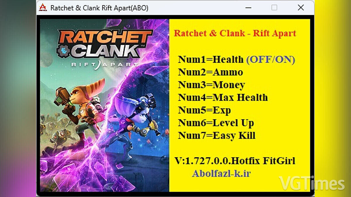 Ratchet &amp; Clank: Rift Apart — Трейнер (+7) [1.727.0.0]