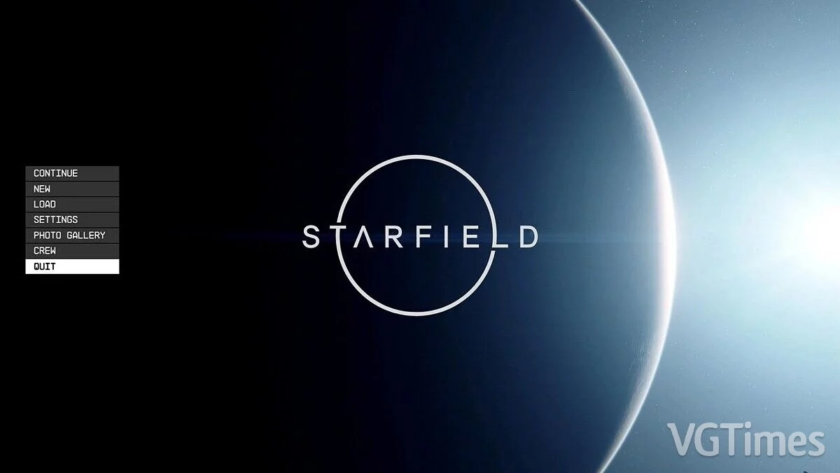 Starfield — Быстрое и чистое главное меню