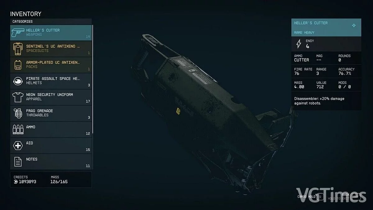 Starfield — Черно-серый лазерный резак