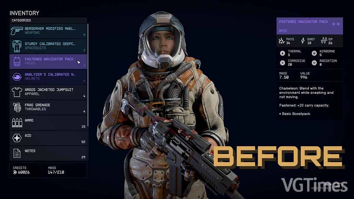 Starfield — Компактный инвентарь