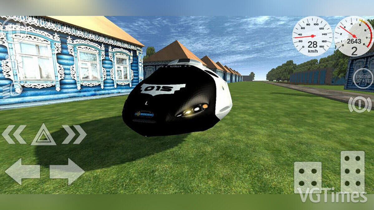 Simple Car Crash Physics Sim — Летающая полицейская машина