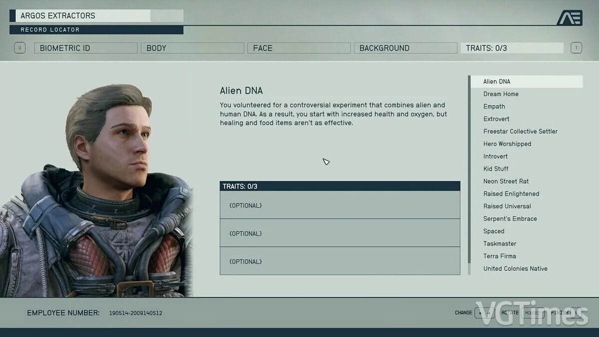 Starfield — Райан Гослинг - пресет персонажа