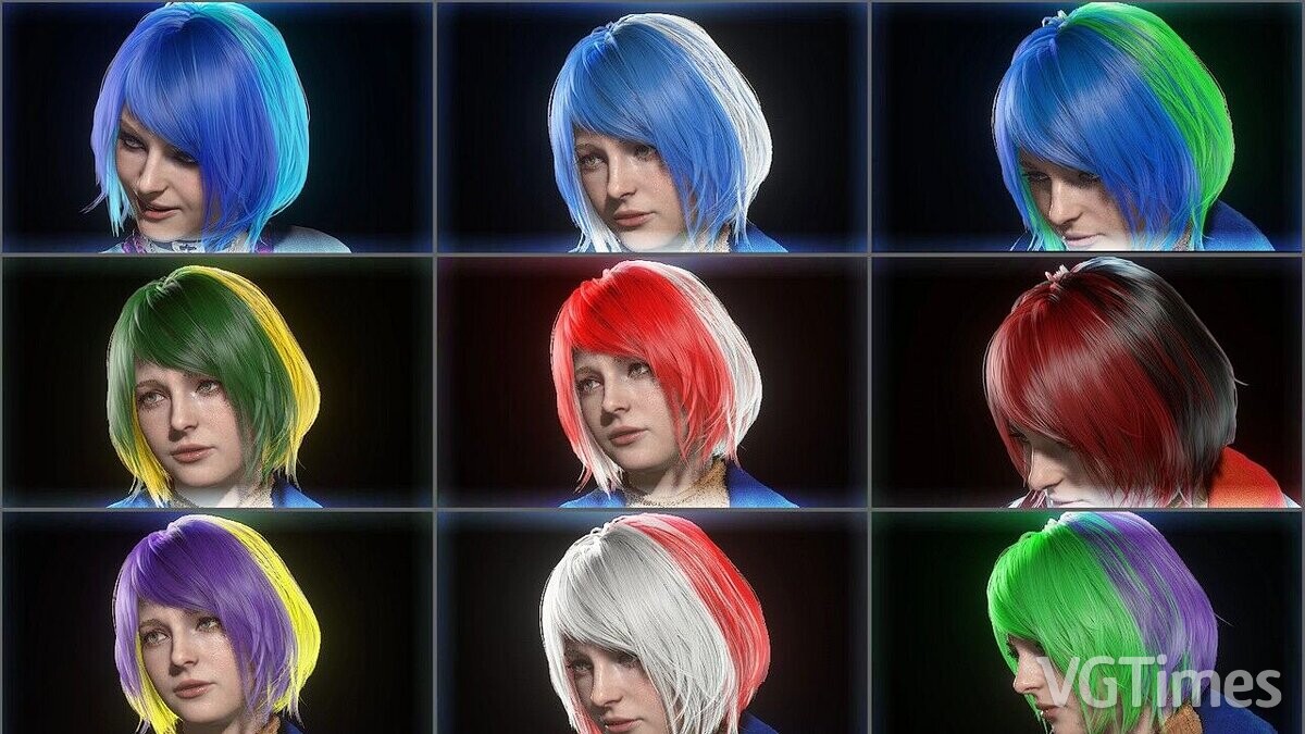 Resident Evil 4 Remake (2023) — Разноцветные волосы для Эшли