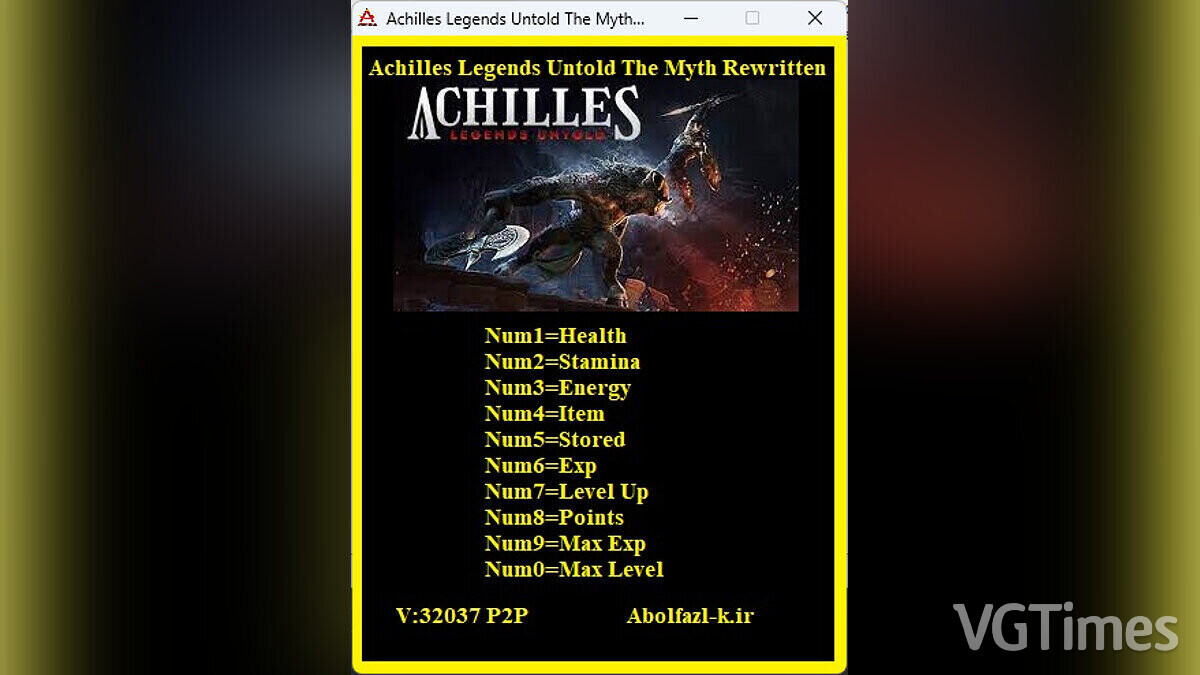 Achilles: Legends Untold — Трейнер (+10) [32037]