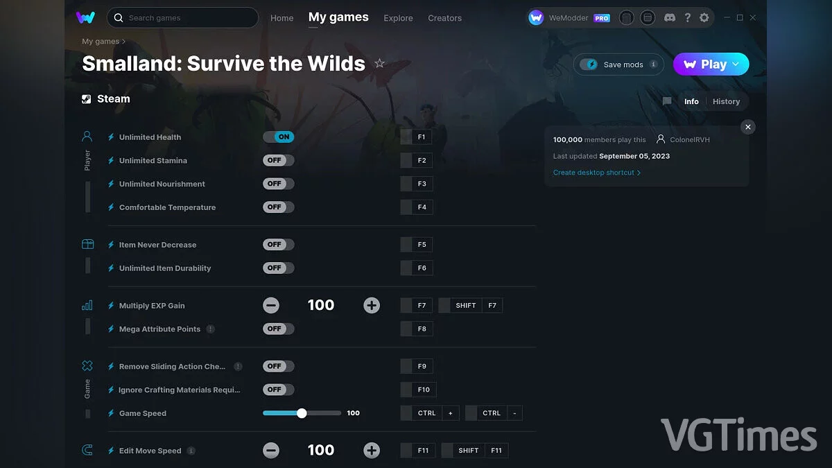 Smalland: Survive the Wilds — Трейнер (+12) от 05.09.2023 [WeMod]