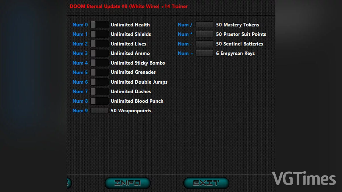 Doom Eternal — Трейнер (+14) [Update 8]