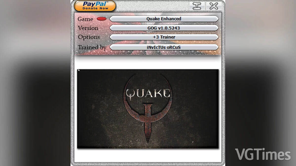 Quake — Трейнер (+3) [1.0.4126 - 1.0.5243]