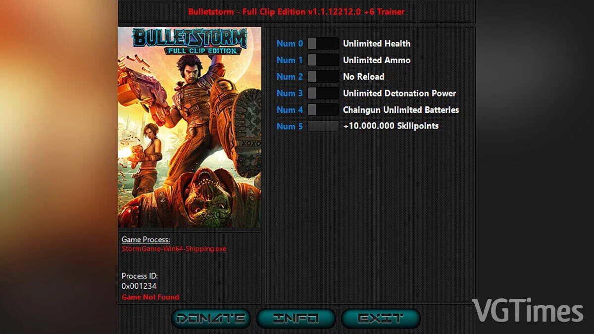 Bulletstorm: Full Clip Edition — Трейнер (+6) [1.1.12212]