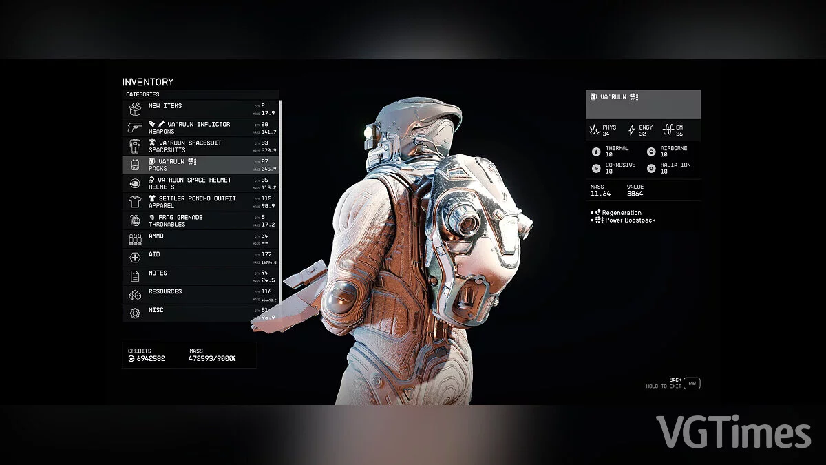 Starfield — Белый костюм варууна