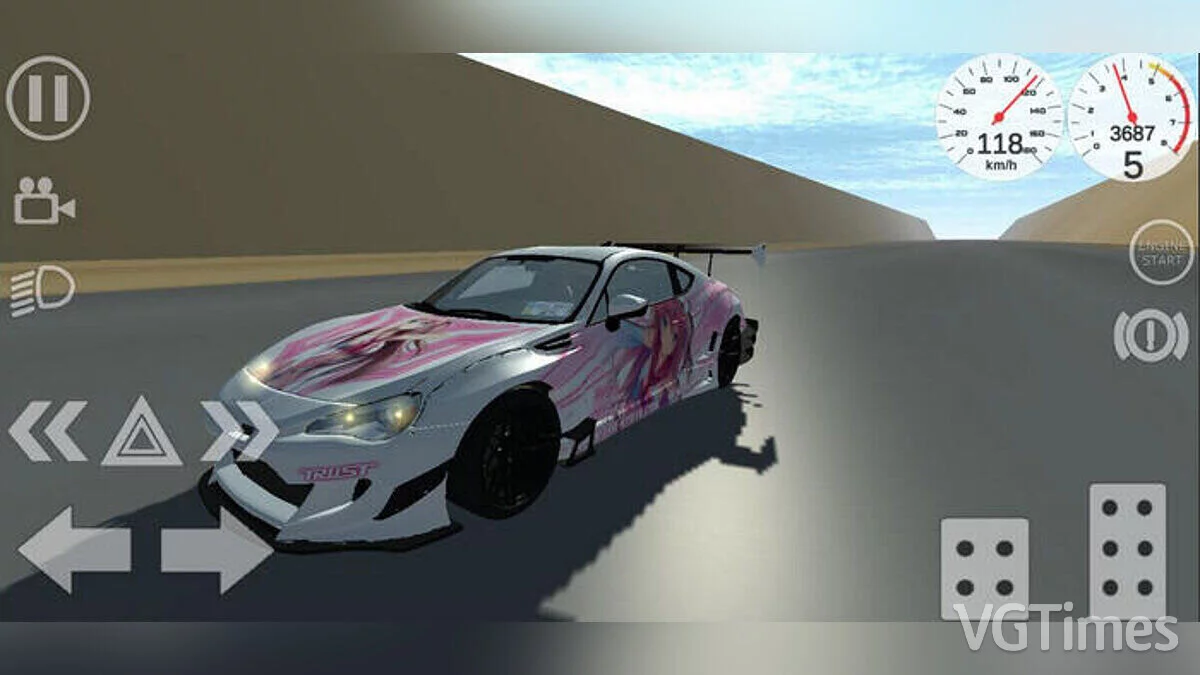 Simple Car Crash Physics Sim — Карта «Бесконечная прямая»