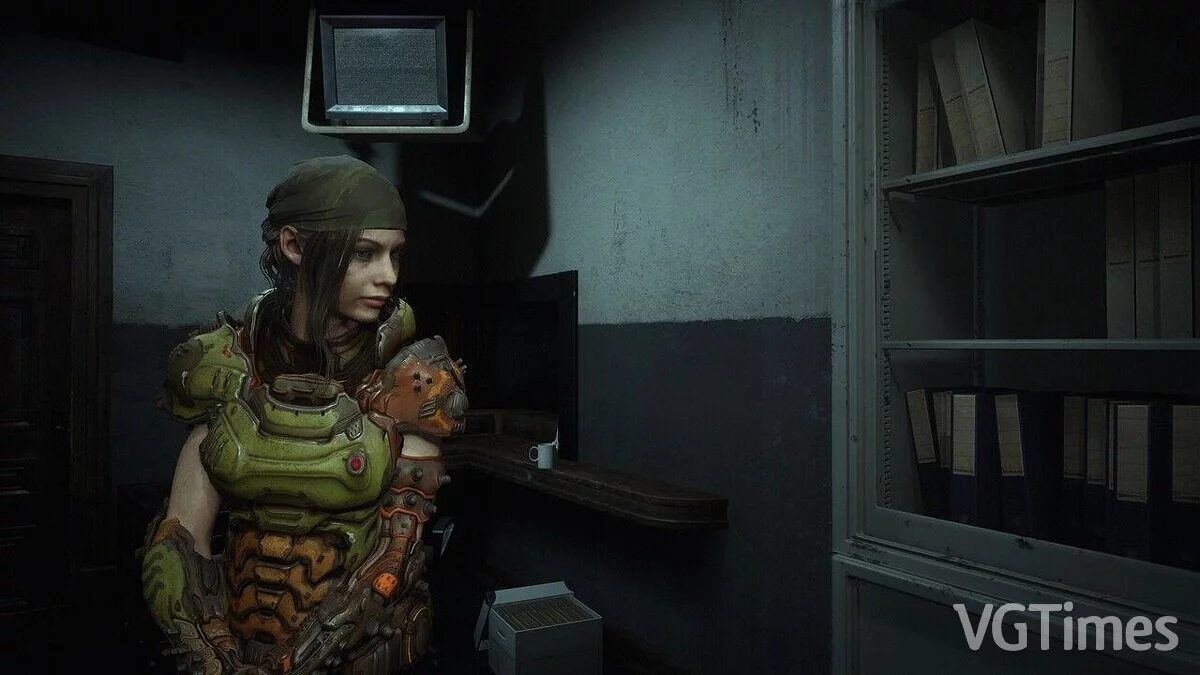 Resident Evil 2 — Клэр в брони из игры Doom (не RT)