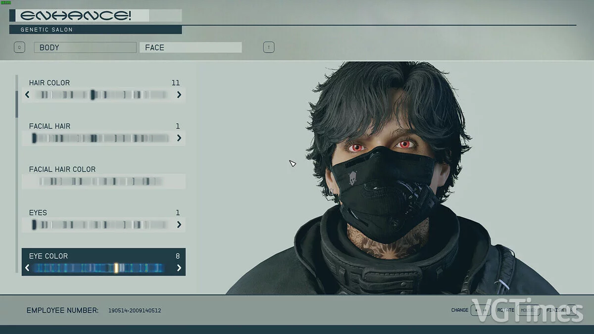 Starfield — Несколько цветов глаз