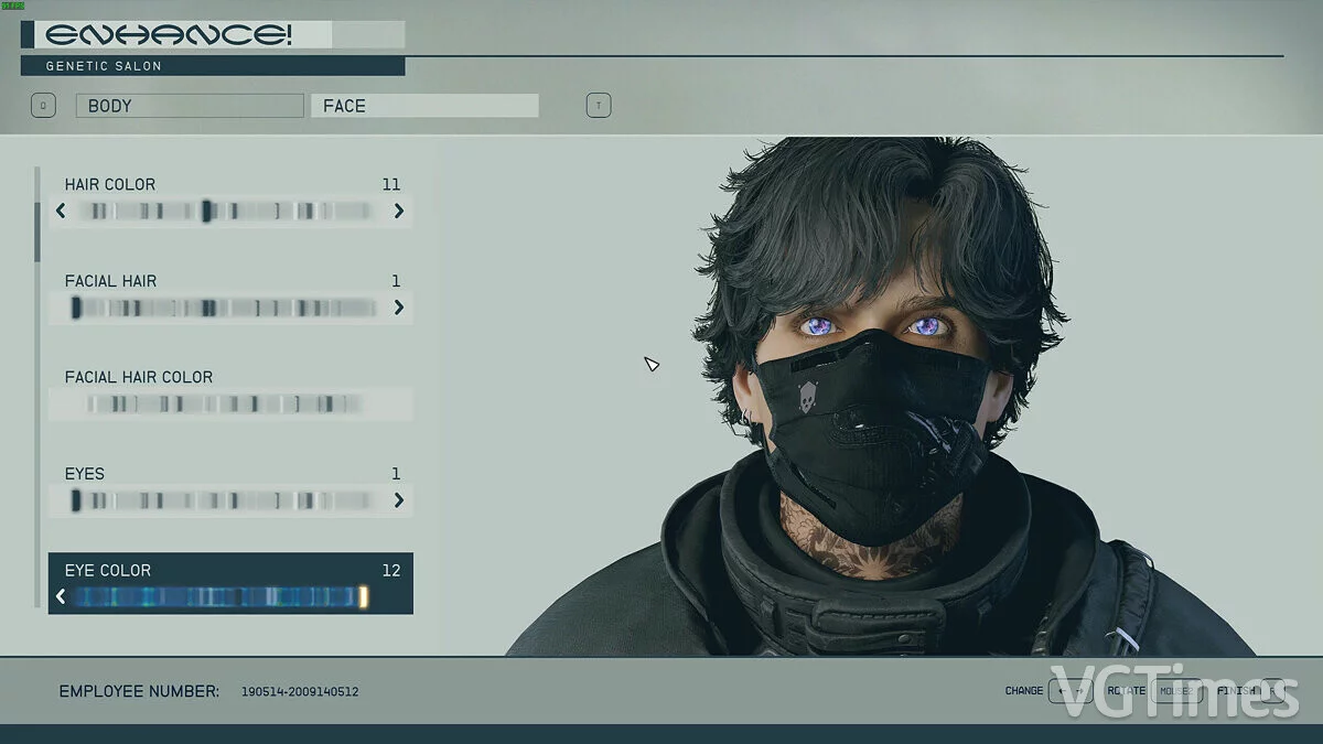 Starfield — Несколько цветов глаз