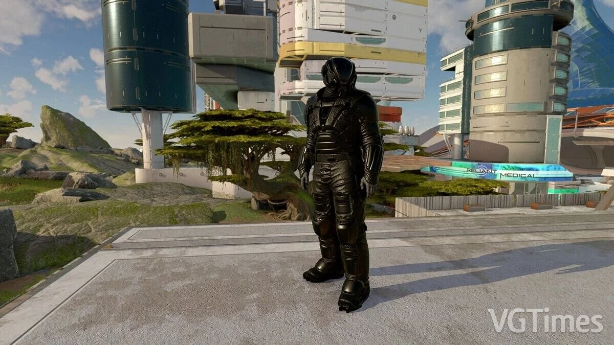 Starfield — Полностью черный скафандр Deepseeker