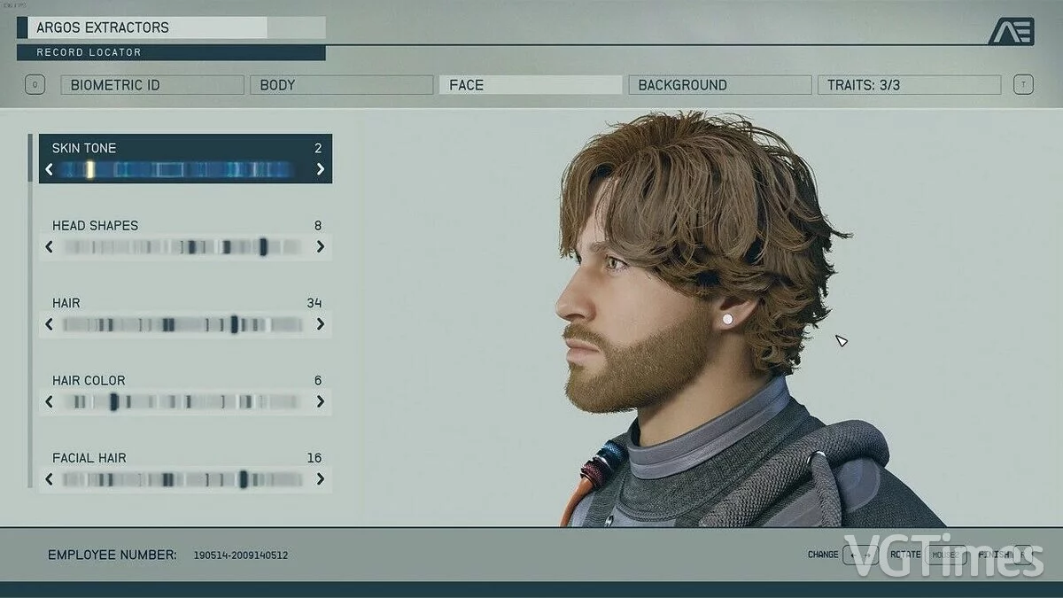 Starfield — Пресет мужского персонажа