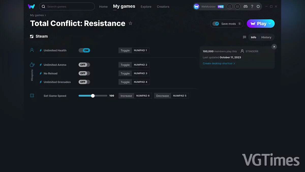 Total Conflict: Resistance — Трейнер (+5) от 11.10.2023 [WeMod]